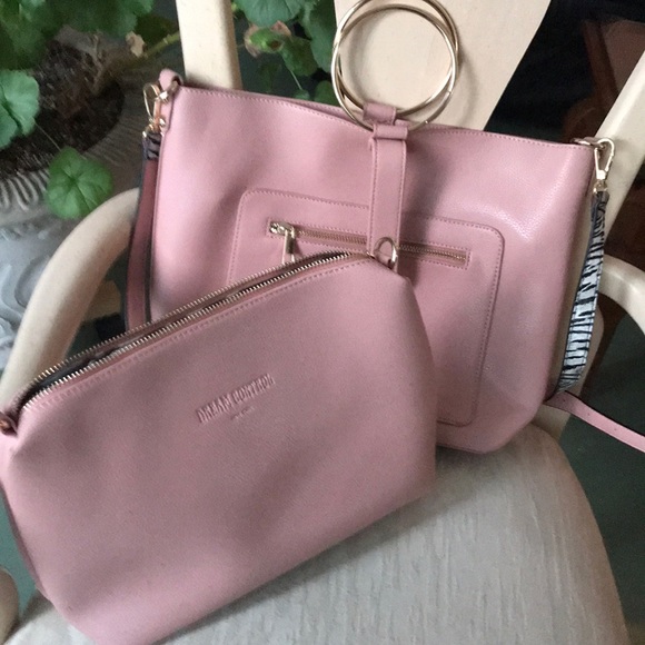Dream Control Handbags - Dream Control Pink Removeable Makeup Bag Handbag